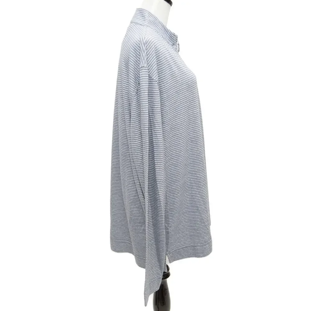 Johnnie-O Striped Half Zip Harvell Light Gray Pullover Size X Large